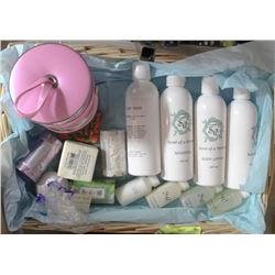 BOX W/NEW BEAUTY PRODUCTS INCL. SALON