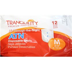 CASE WITH 8 TWELVE PACKS  DISPOSABLE BRIEFS