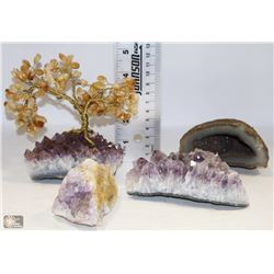 LOT OF FOUR GEODES
