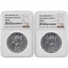 Image 1 : Set of (2) 2016 Ukraine 1H Archangel Michael Silver Coins NGC MS70