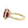 Image 3 : 14KT Yellow Gold 5.78ct Ruby and Diamond Ring