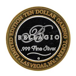 .999 Silver Bellagio Las Vegas Nevada $10 Casino Limited Edition Gaming Token