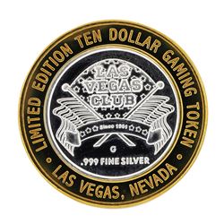 .999 Silver Las Vegas Club $10 Casino Limited Edition Gaming Token