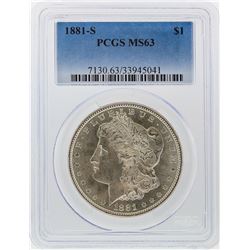 1881-S $1 Morgan Silver Dollar PCGS Graded MS63