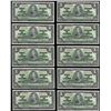 Image 1 : (10) Consecutive 1937 $1 Bank of Canada Notes AU/CU