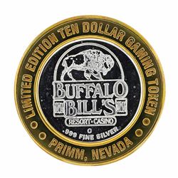 .999 Silver Buffalo Bills Resort & Casino $10 Gaming Token Limited Edition