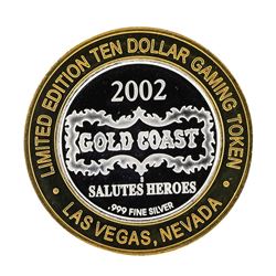 .999 Silver Gold Coast Las Vegas Nevada $10 Casino Limited Edition Gaming Token