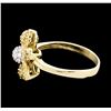 Image 3 : 14KT Yellow Gold 0.70ctw Yellow Sapphire and Diamond Ring