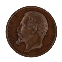 1859 France Emperor Napoleon III  Port of Brest 68mm Medal