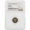 Image 1 : 1891 British Guiana 4 Pence Silver Coin NGC AU58