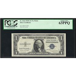 1935G $1 No Motto Silver Certificate Note PCGS Choice New 63PPQ