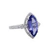 Image 2 : 14KT White Gold 3.07ct Tanzanite and Diamond Ring