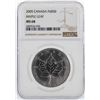 Image 1 : 2005 Canada $50 Maple Leaf Palladium Coin NGC MS68