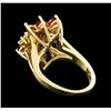 Image 3 : 18KT Yellow Gold 1.60ctw Ruby and Diamond Ring