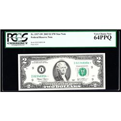 2003 $2 Federal Reserve STAR Note PCGS Very Choice New 64PPQ