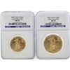 Image 3 : Set of $5/$10/$25/$50 2009 American Gold Eagle Coins NGC MS70