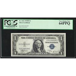 1935B $1 Silver Certificate Note PCGS Very Choice New 64PPQ