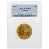 Image 1 : 1907 $10 Liberty Head Eagle Gold Coin PCGS MS61