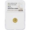 Image 1 : 2001 $5 Australia Year of the Snake Gold Coin NGC MS70