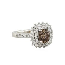 Platinum 1.13ct Natural Fancy Brown Diamond Ring