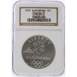 2002-P $1 Salt Lake Olympics Silver Coin NGC MS70