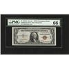 Image 1 : 1935A $1 Silver Certificate WWII Emergency Hawaii Note PMG 66EPQ
