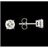 Image 2 : 14KT White Gold 1.28ctw Diamond Earrings