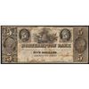 Image 1 : 1841 $5 The Northampton Bank Obsolete Bank Note