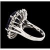 Image 3 : 14KT White Gold 12.83ctw Sapphire and Diamond Ring