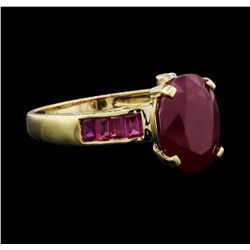 14KT Yellow Gold 3.00ctw Ruby and Diamond Ring