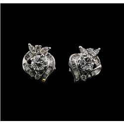 18KT White Gold 0.30ctw Diamond Earrings