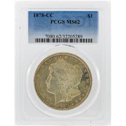 1878-CC $1 Morgan Silver Dollar Coin PCGS Graded MS62