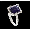 Image 4 : 14KT White Gold 1.89ct Tanzanite and Diamond Ring