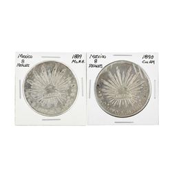 Set of (2) Mexico 8 Reales Silver Coins