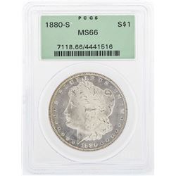 1880-S $1 Morgan Silver Dollar Coin PCGS MS66
