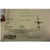 Image 2 : 14KT WHITE GOLD GENUINE ALEXANDRITE CROSS PENDANT WITH