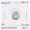 Image 1 : 146 BC Argolis AR Hemidrachm Silver Wolf Coin