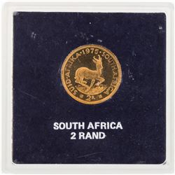 1975 South Africa 2 Rand Gold Coin