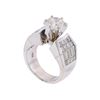Image 3 : 18KT White Gold 4.16ctw Diamond Engagement Ring