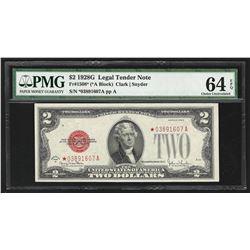 1928G $2 Legal Tender STAR Note PMG Choice Uncirculated 64EPQ