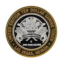 .999 Silver Las Vegas Club $10 Casino Limited Edition Gaming Token