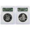 Image 1 : Lot of (2) 2000-P $1 Commemorative Silver Coins ICG PR70DCAM