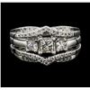 Image 2 : 14KT White Gold 1.25ctw Diamond Ring