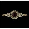 Image 1 : 14KT Yellow Gold 9.14ctw Ruby and Diamond Bracelet