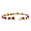 Image 3 : 14KT Yellow Gold 17.63ctw Ruby and Diamond Bracelet
