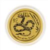 Image 1 : 2013 $15 Australia 1/10 oz Lunar Year of the Snake Gold Coin BU
