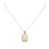 Image 2 : 14KT Yellow Gold 15.35ct Opal and Diamond Pendant With Chain