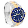 Image 4 : Rolex Submariner Steel Blue Dial 18K Yellow Gold Mens Watch