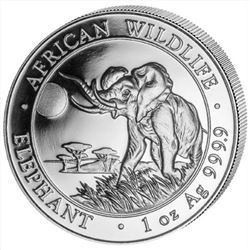 2016 1 oz Somalian Silver Elephant BU Coin