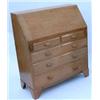 Image 1 : A Cotswold School Peter Waals English oak bureau having natural fine-flecked grain, the fall-fron...